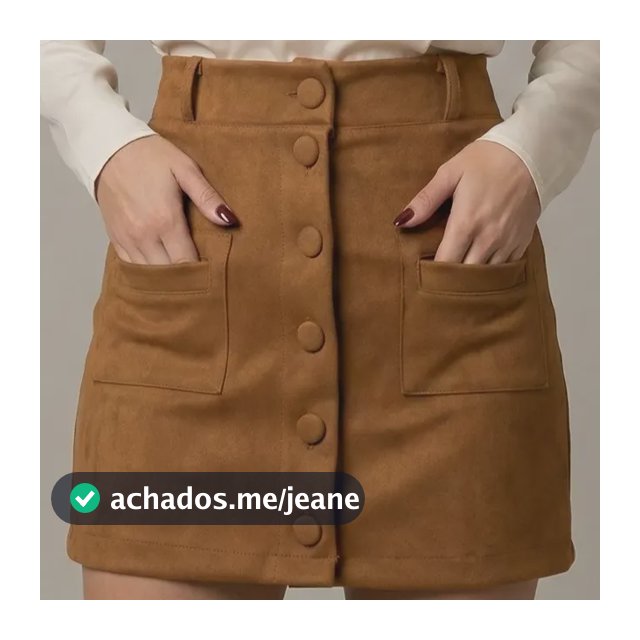 Saia Suede Luna Feminina Conforto Look Elegante Moda Casual
