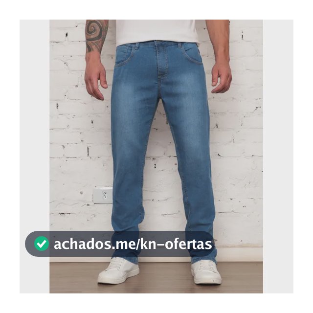 Calça Jeans Masculina Tradicional Corte Reto