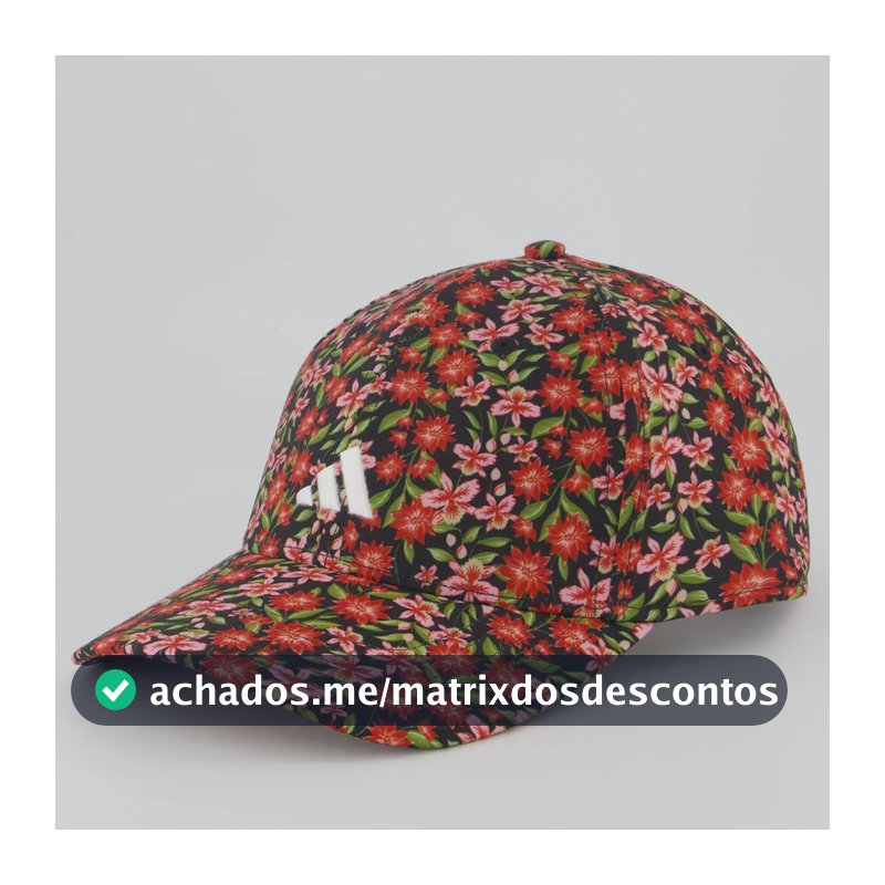 Boné adidas Farm Feminino Floral Preto E Vermelho Preto Unico -