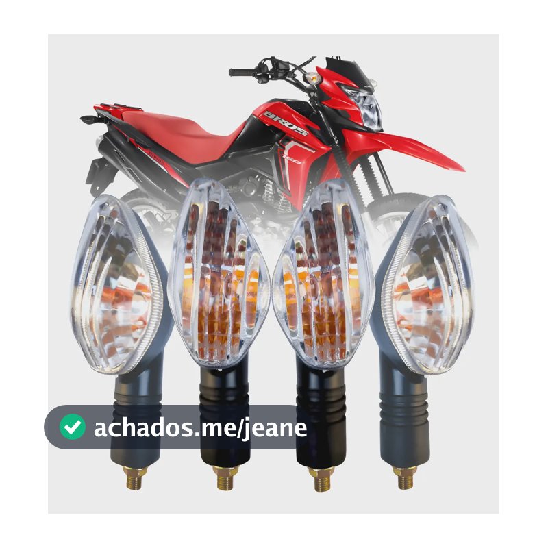 4 Pisca Seta Cg 150 Titan 2004 2005 2006 2007 2008 Bros 160 Esquerdo/direito Cristal