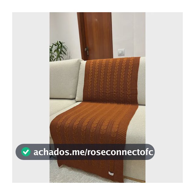 Peseira Manta Trança Tricot Cama Solteiro 160x60cm Madrid