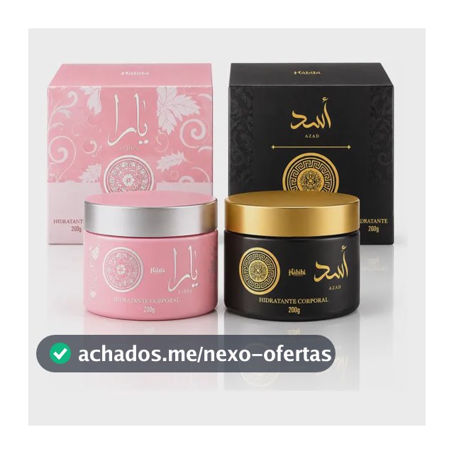 Kit 2 Hidratantes Corporais Árabes 200g Fixação Prolongada