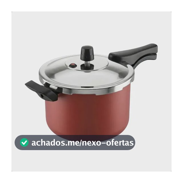 Panela de Pressão 7 litros Alumínio Preta Grande Segura Reforçada Cozimento Rápido Econômica Fechamento Externo
