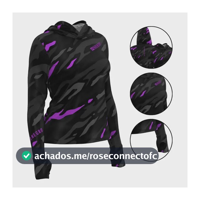 Camisa De Pesca Feminina Xprotection C/ Capuz Luva Mar Negro
