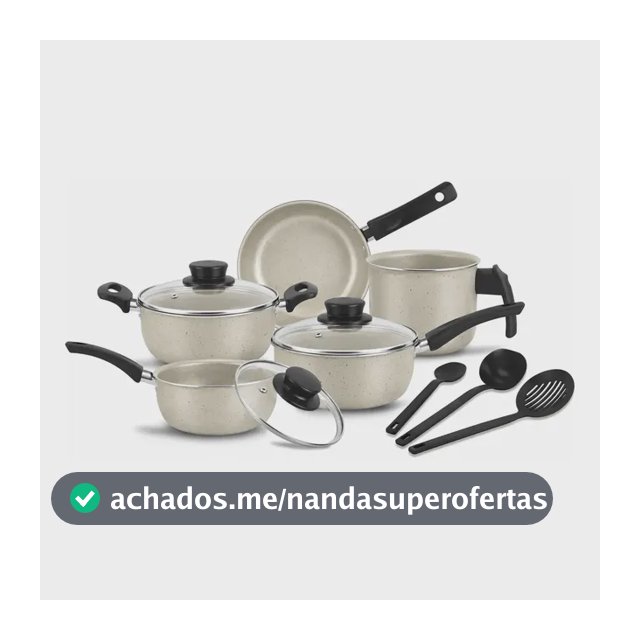 Jogo De Panela Antiaderente Conjunto Caçarola Kit 8 Peças Baunilha