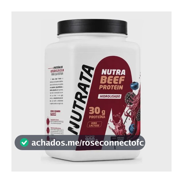 Nutrata Nutra Beef Protein Hidrolisado 900g Zero Lactose Frutas Roxas