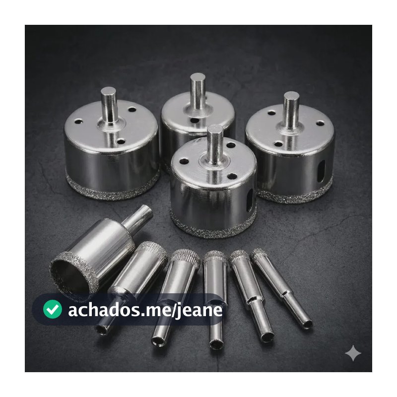 Serra Copo Diamantadas Vidro Cerâmica 6-30mm - 10 Peças