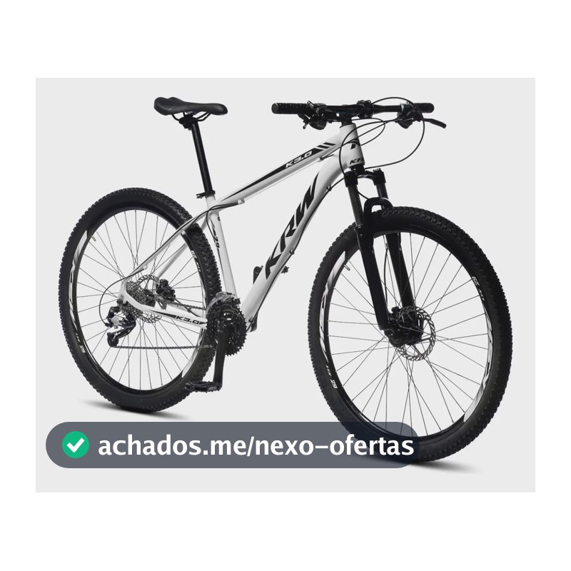 Bicicleta Aro 29 Krw Alumínio 24 Vel Freio A Disco X42 Cor: Branco/Preto Tamanho do Quadro: 19