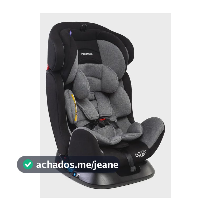 Cadeirinha Cosco Kids, Progress, 0 a 36kg, Cinza Mescla