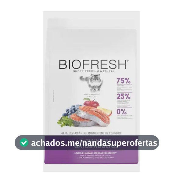 Ração Biofresh Super Premium Gatos Adultos Salmão 7,5kg