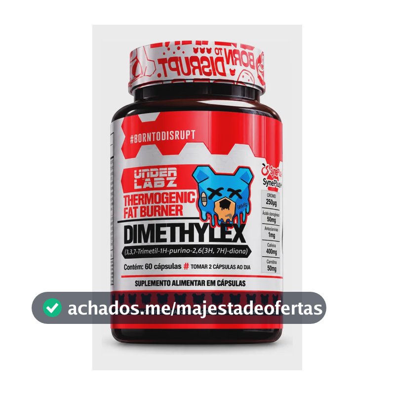 Cafeína Under Labz Dimethylex Em Cápsula Sem Sabor De 60 Un
