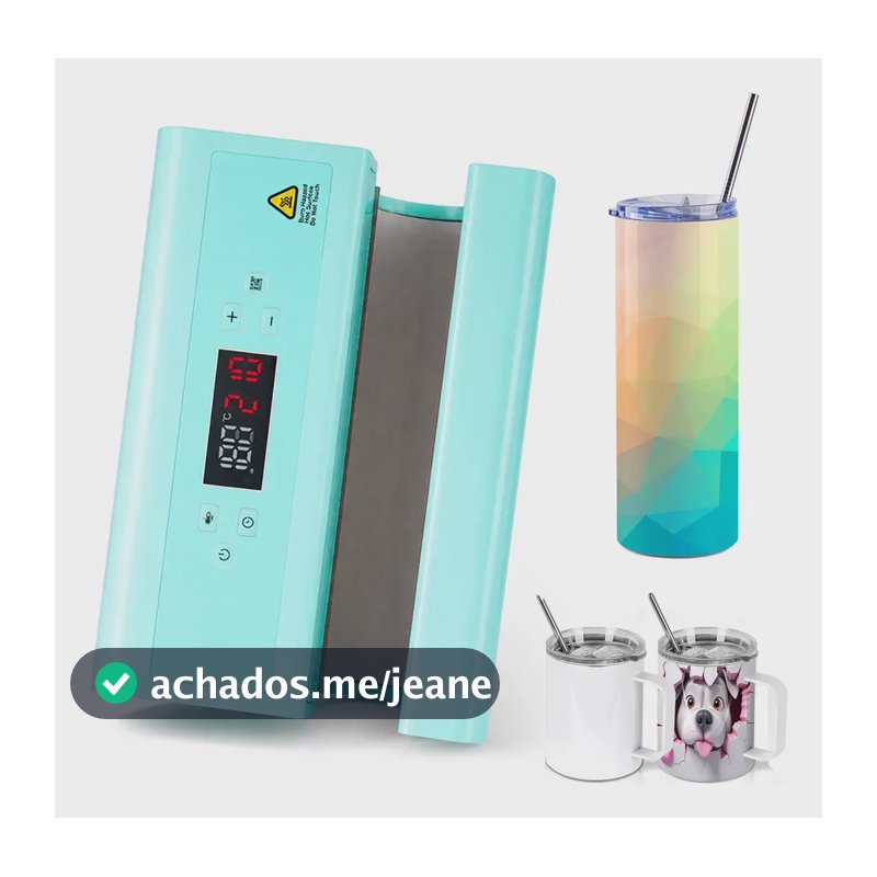 Prensa Térmica Para Canecas Squeezes 30oz Máquinas de Estampar Automática Mecolour