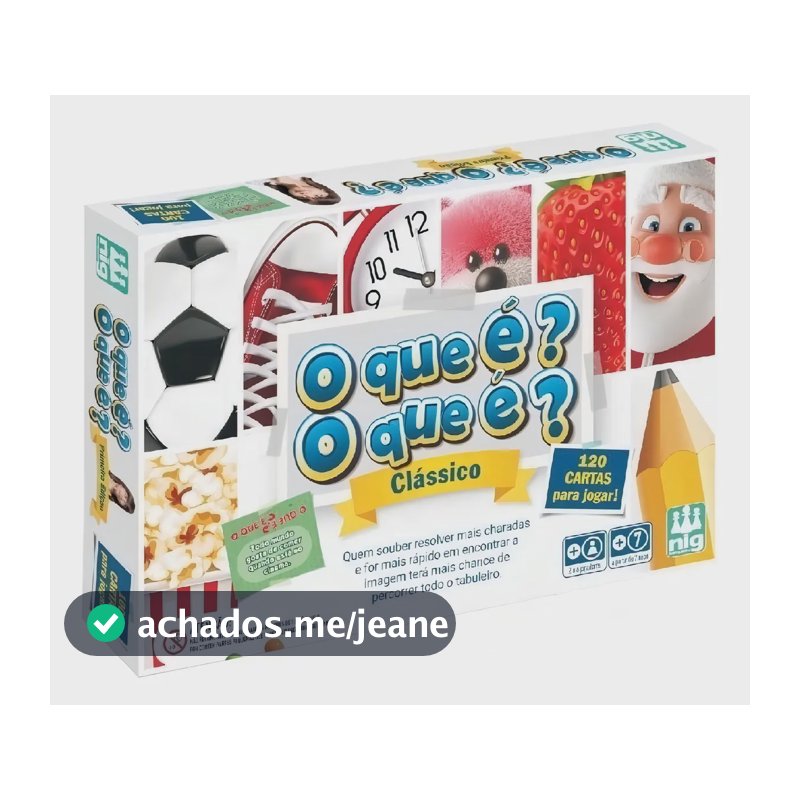 Jogo O que é? O que é? ClássicoNIG Brinquedos em português