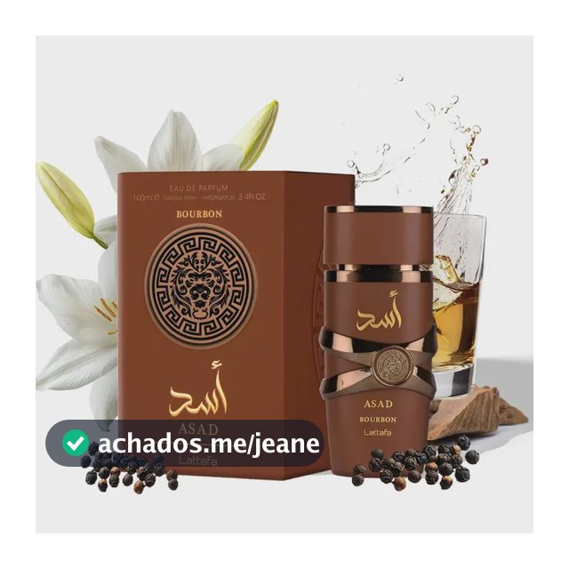 Perfume Árabe Lattafa Asad Bourbon Masculino 100ml