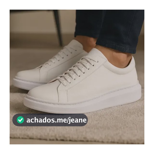 Sapatênis Casual Urbano Couro Legítimo Sola Alta Sneaker