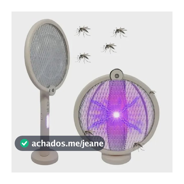 Raquete Elétrica Led Usb Inseto Uv Luz Roxa