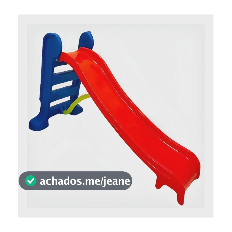 Escorregador Plastico Infantil Cor Escada Azul Rampa Vermelha