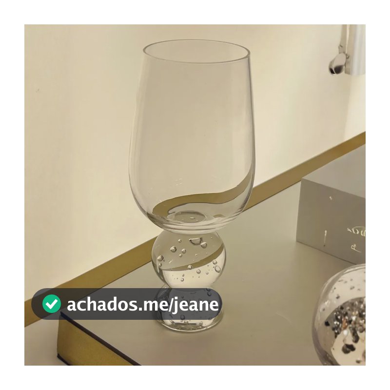 Kit 6 Taças Base Esfera Luna Grande Transparente Sintonia