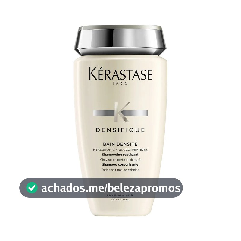 Kérastase Densifique Bain Densité Shampoo Densificador para Cabelos Finos com Perda de Densidade, Fortalece e Dá Volume, Com Stemoxydine e Ácido Hialurônico, 250 ml
