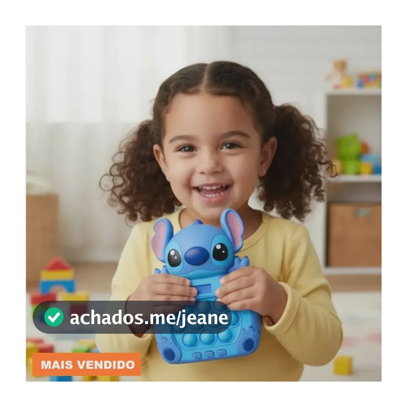 Brinquedo Pop It Stitch Educativo Gamer Infantil Com Luz
