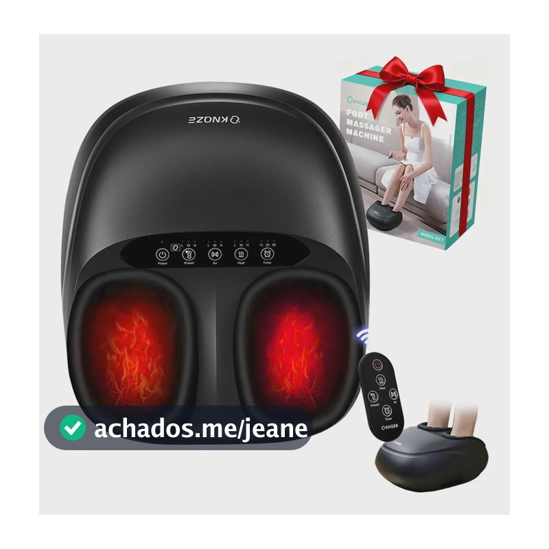 Massageador Para Os Pes Shiatsu Massageador Eletrico Preto