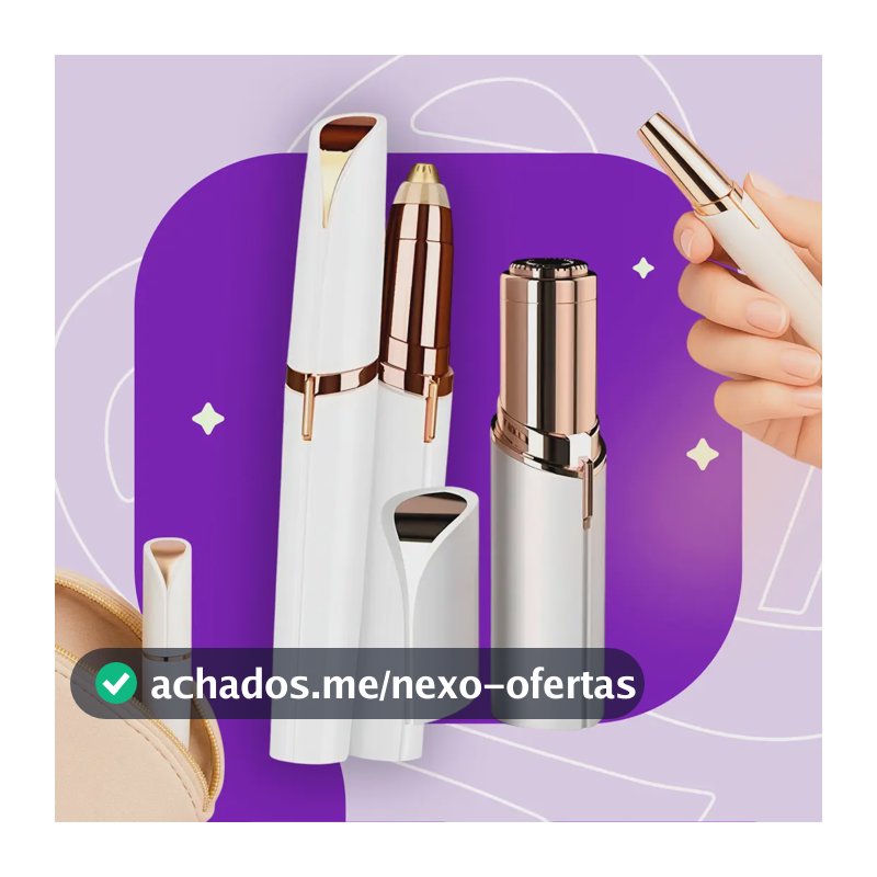 Kit Caneta Depiladora Sobrancelha + Batom Depilador Facial eletrico recarregavel - CROWLEY