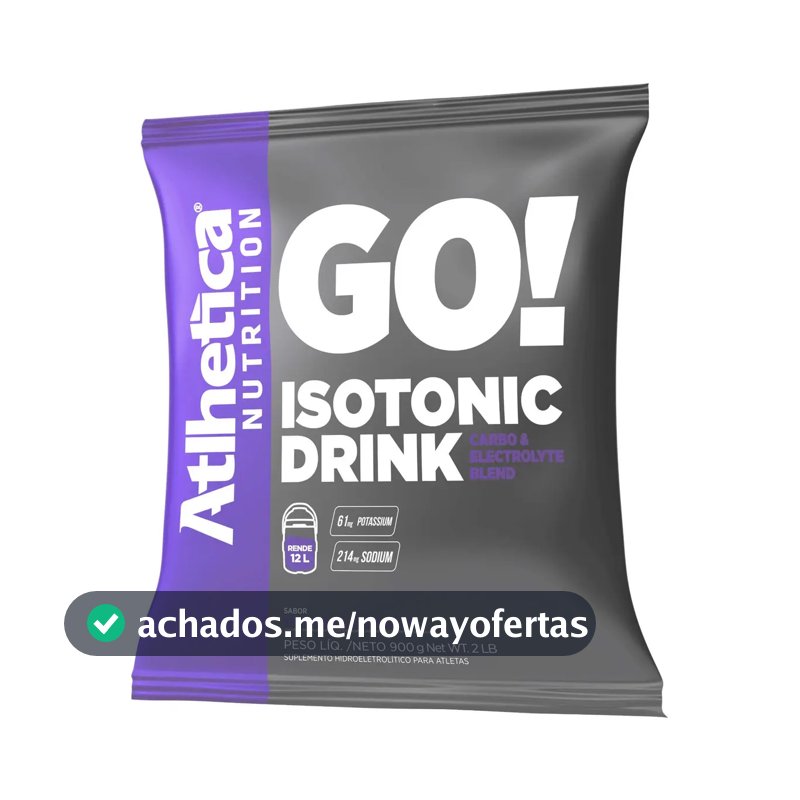 Go! Isotonic Drink 900g Atlhetica Nutrition Para Corrida Ciclismo Natação