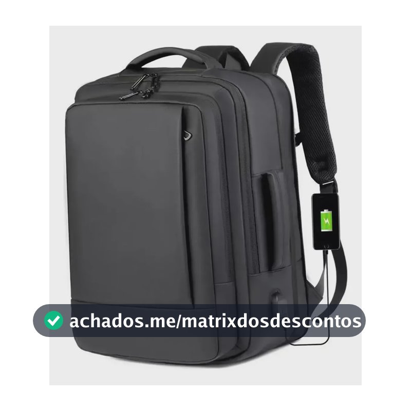 Mochila jiesipote-9242 À Prova D'água Reforçada Expansível Cor Preto