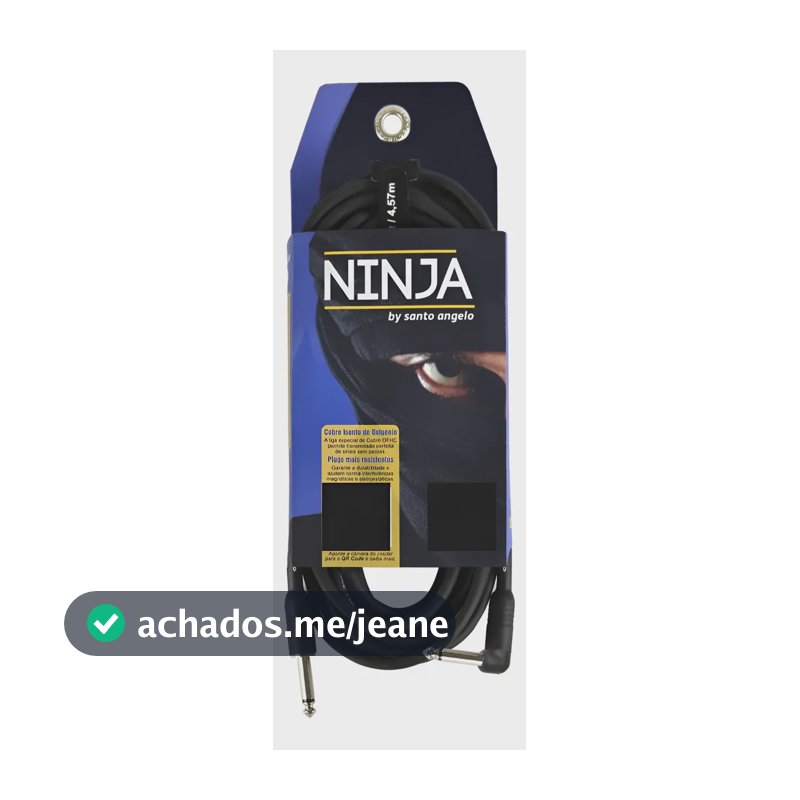 Cabo P10 X P10l Santo Ângelo Ninja 10ft 3.05m 90° Preto