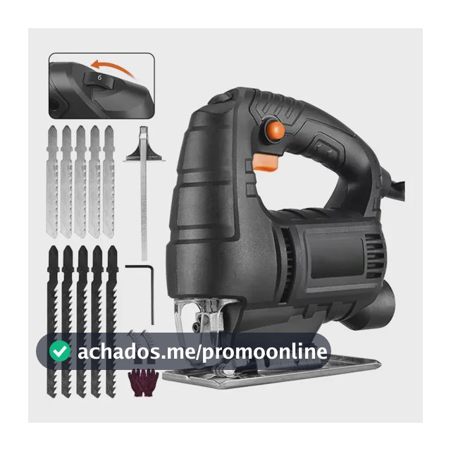 Serra Tico-Tico Perfin de 780W com Velocidade Variável para Madeira