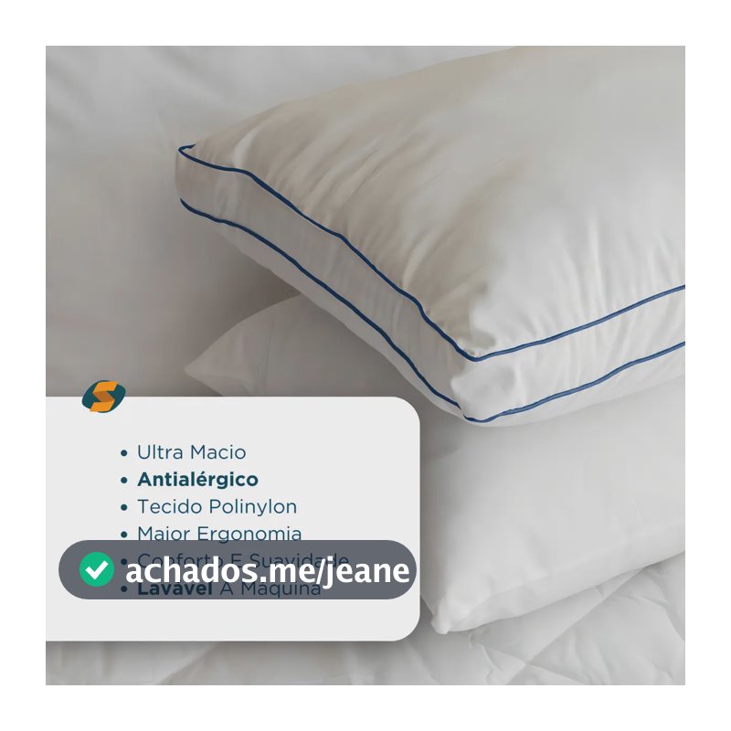 Kit 2 Travesseiros Ergosoft Hotel Camesa Macio Ergonômico