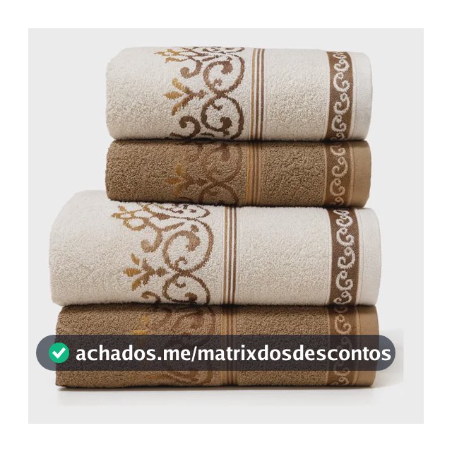Jogo Toalhas Banho E Rosto Grossas Macias 100% Algodão 4pçs