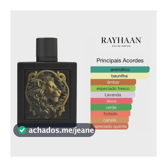 Rayhaan Lion Perfume Masculino Eau De Parfum 100ml Intenso