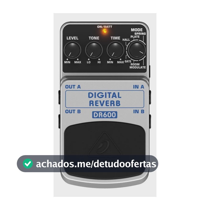 Pedal de efeito Behringer DR Digital Reverb DR600 cinza