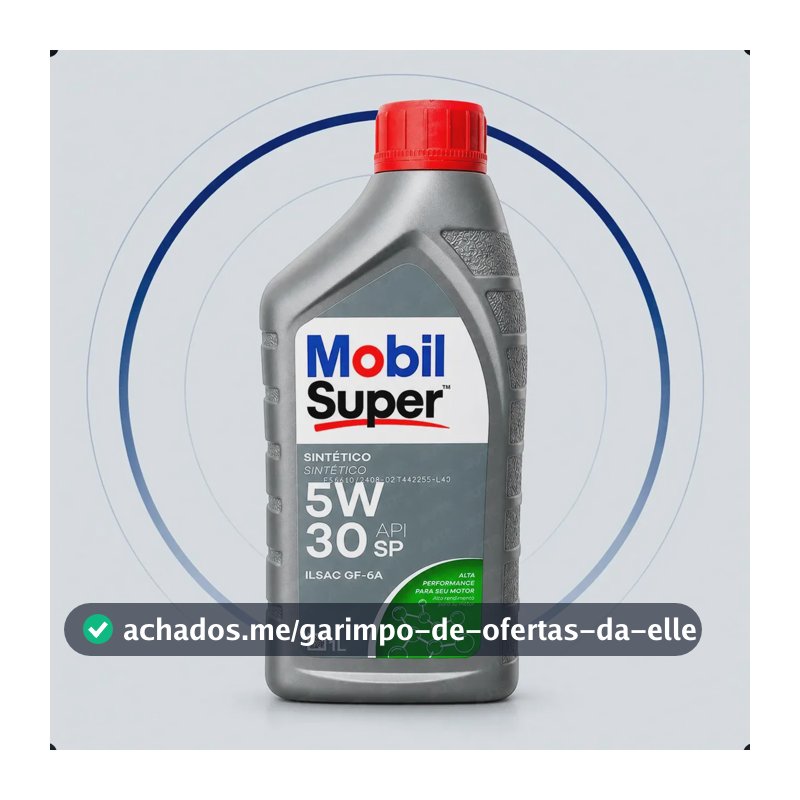 Óleo Mobil Super 5W30 Sintético API SP Para Motores Flex Gasolina Etanol e GNV Original
