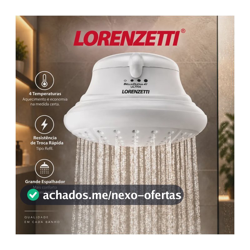 Chuveiro Lorenzetti Bella Ducha 4T Ultra para Parede