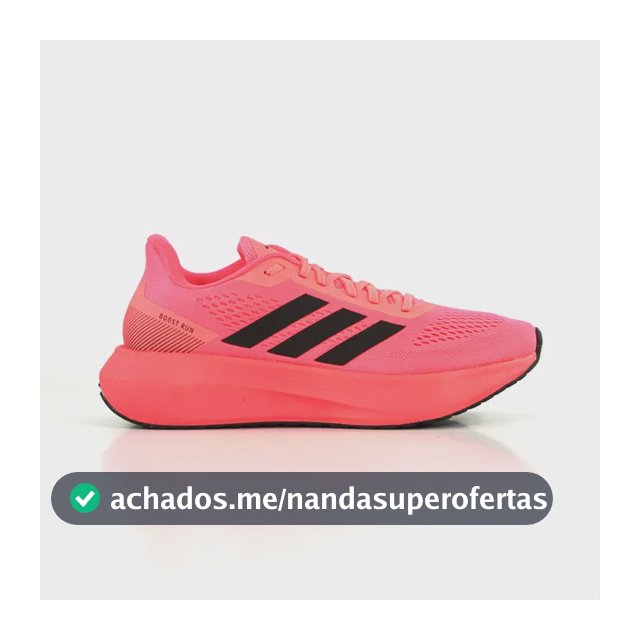 Tênis adidas Boost Run Florescente Performance Corrida Leve Rosa 40 Br