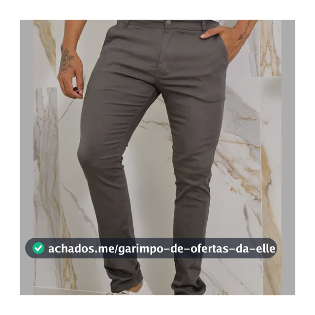 Calça Masculina Sarja Premium Esporte Fino Bolso Faca Lycra