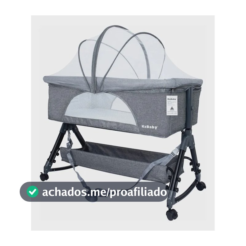 Berço Portátil Moises Co-bed Até 9kg C/Balanço Mosquiteiro e Cesto Luna - KaBaby
