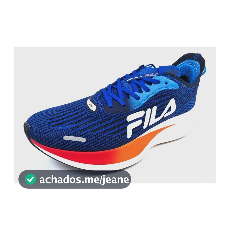 Tenis Fila Carbon 2 Run Azl Azul Lisa 42 Br