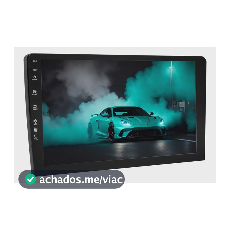 Central Multimídia Adak 9" Android 64GB GPS Bluetooth QLED Preto
