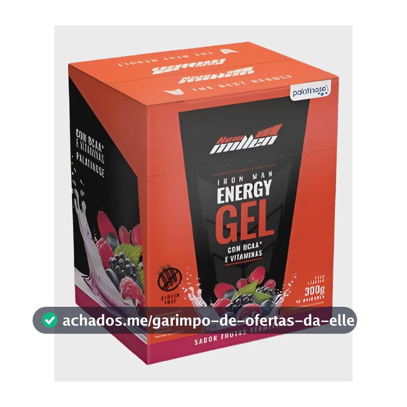 Gel de Energia Iron Man New Millen Sabor Frutas Vermelhas