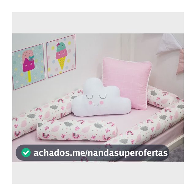 Kit Capas Rolinho Mini Cama 4 Peças Algodão Menino Menina