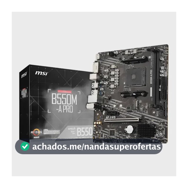 Placa-mãe Am4 Msi B550m A Pro Msi Preto Preto