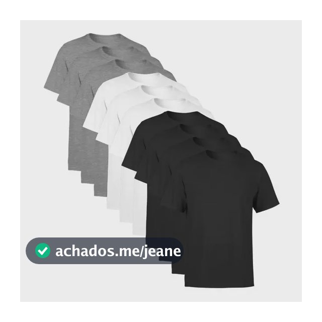 Kit 10 Camisetas  Masculina Lisa Premium 100% Algodão