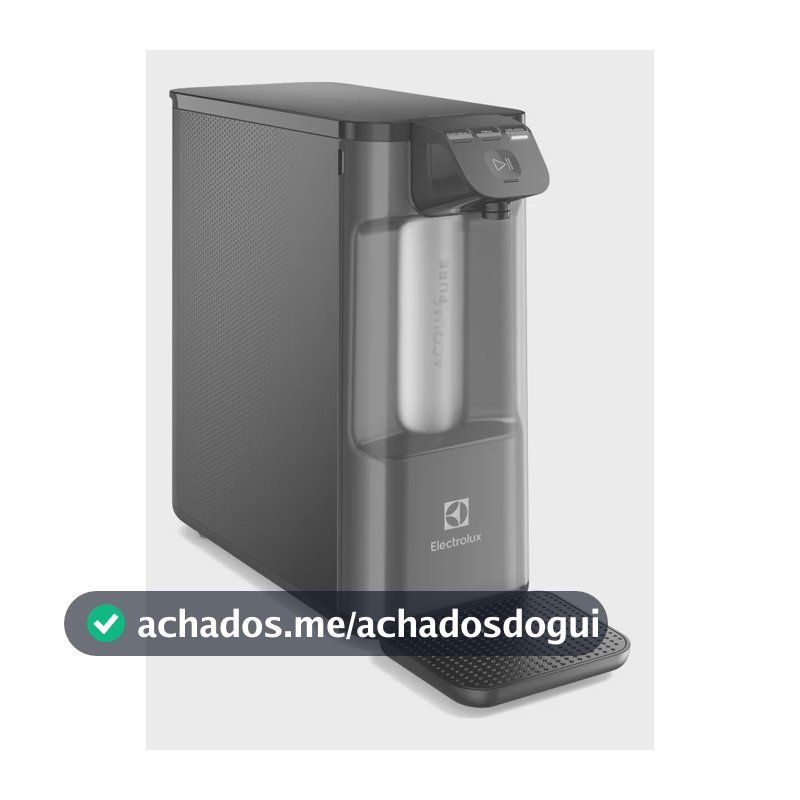 Purificador De Água Gelada Fria E Natural Elétrico Compacto Eletrônico Placa Filtro Refil 6 Meses Ou 3000l Painel Touch Bivolt Cinza Pe12g Electrolux 127/220v