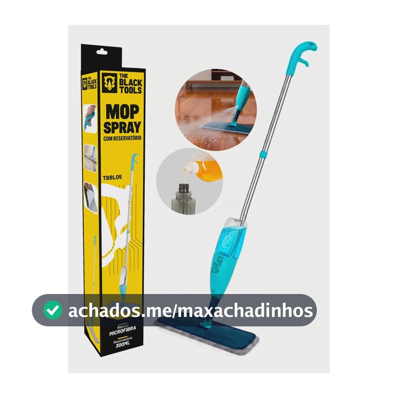 Mop Spray Rodo Com Reservatorio Vassoura Magica Limpeza  Azul