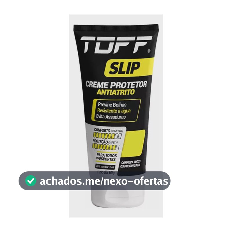 Creme Toff Slip 60g Gel Hidratante Antiatrito Anti Bolhas