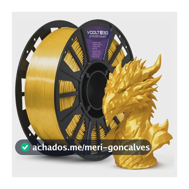 Filamento Pla Dourado Gold V-silk 1kg Voolt3d Dourado