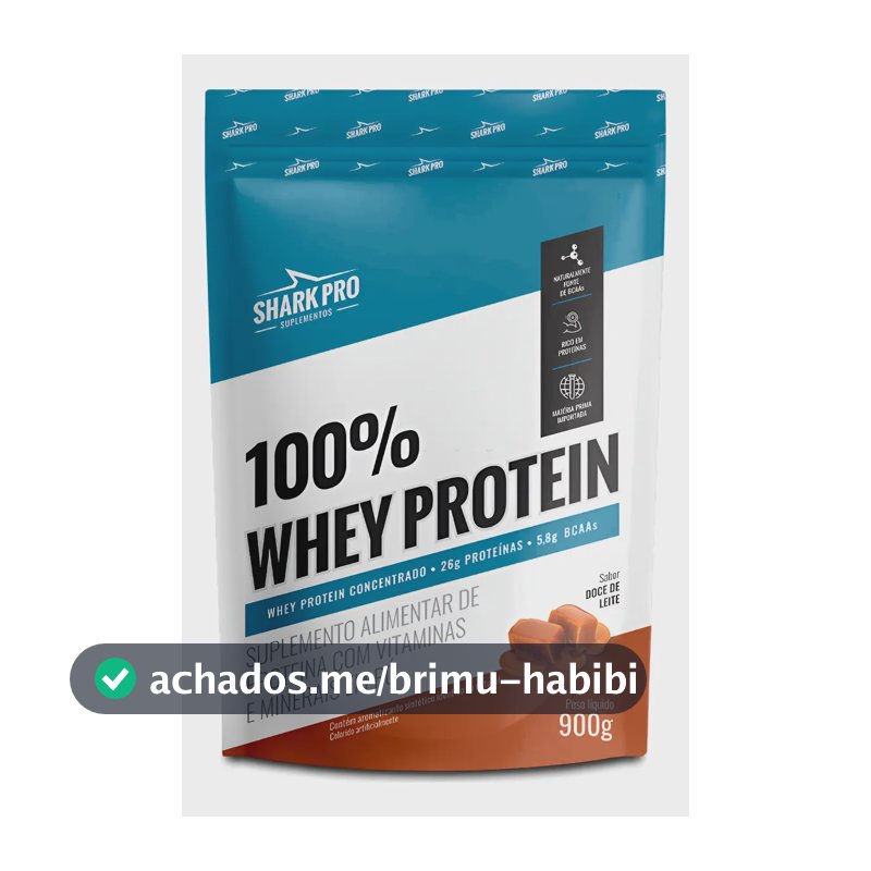 100% Whey Protein Conc Refil 900g Grow Soldiers - Shark Pro Sabor Doce De Leite